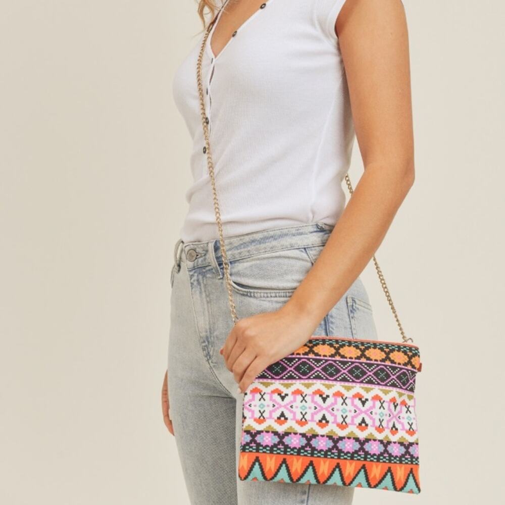 NWT Aztec Print Crossbody